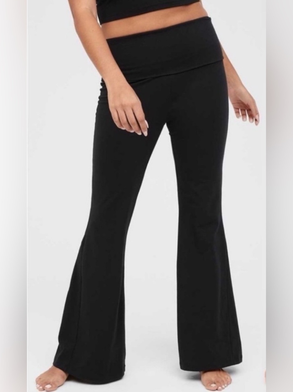 NWT OFFLINE By Aerie OG Foldover High Waisted Super Flare Legging, Size Medium